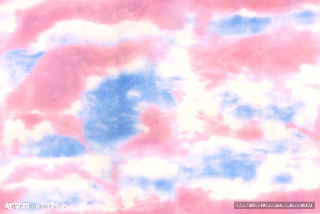 梦幻粉蓝水彩纹理图案