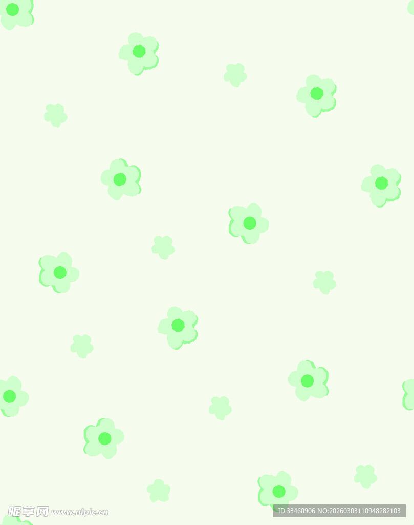 浅绿色花朵图案背景
