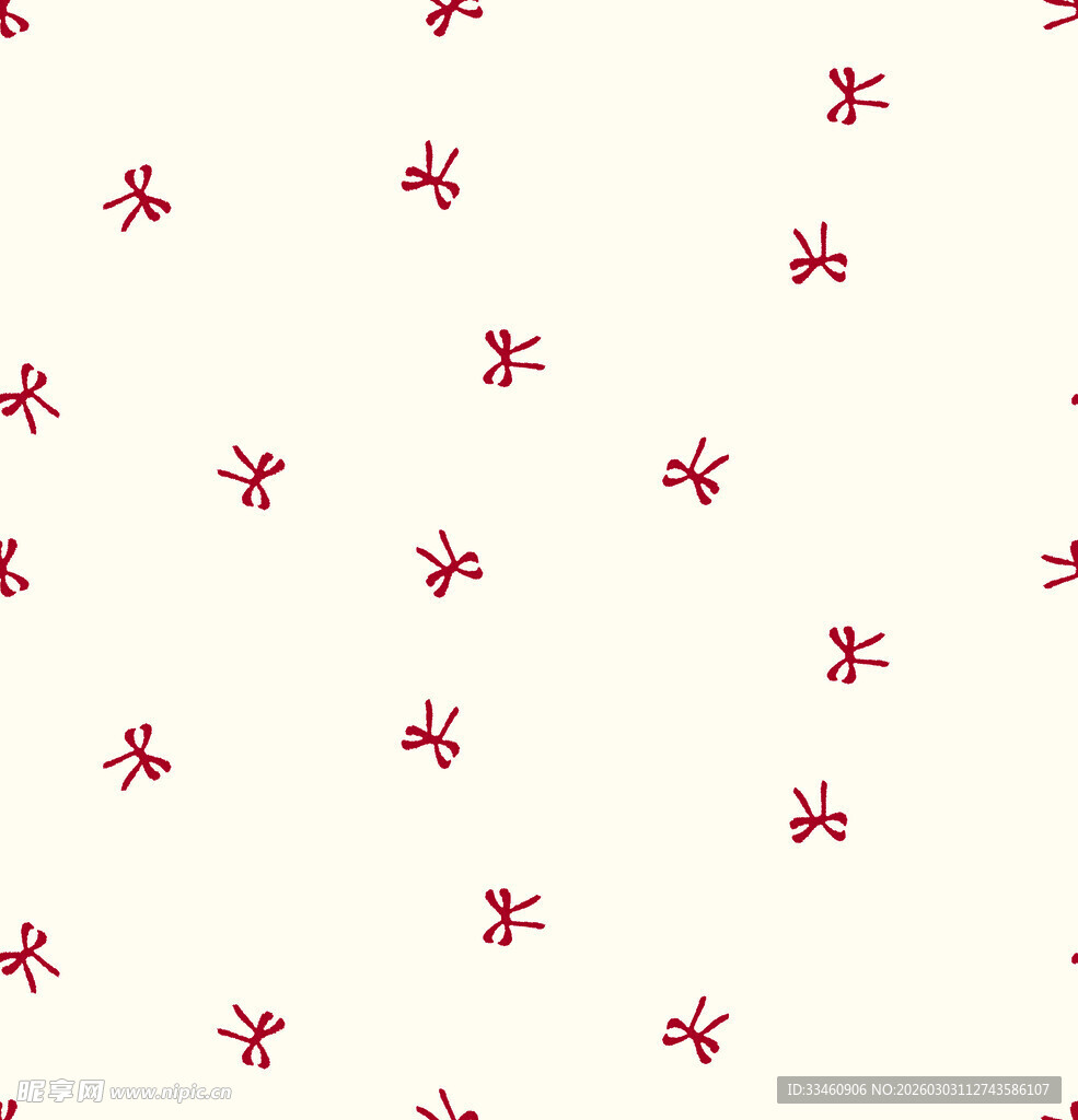 红色小花图案背景