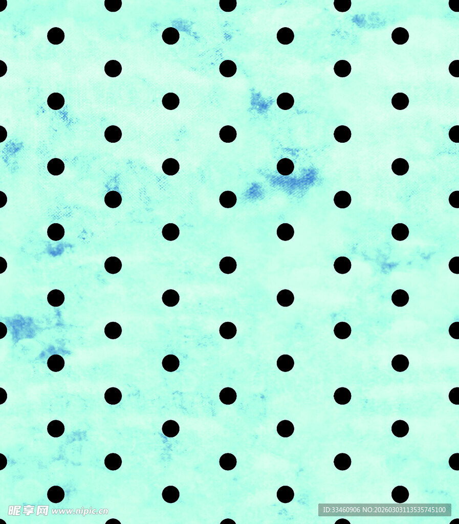 蓝底黑点波点图案纹理