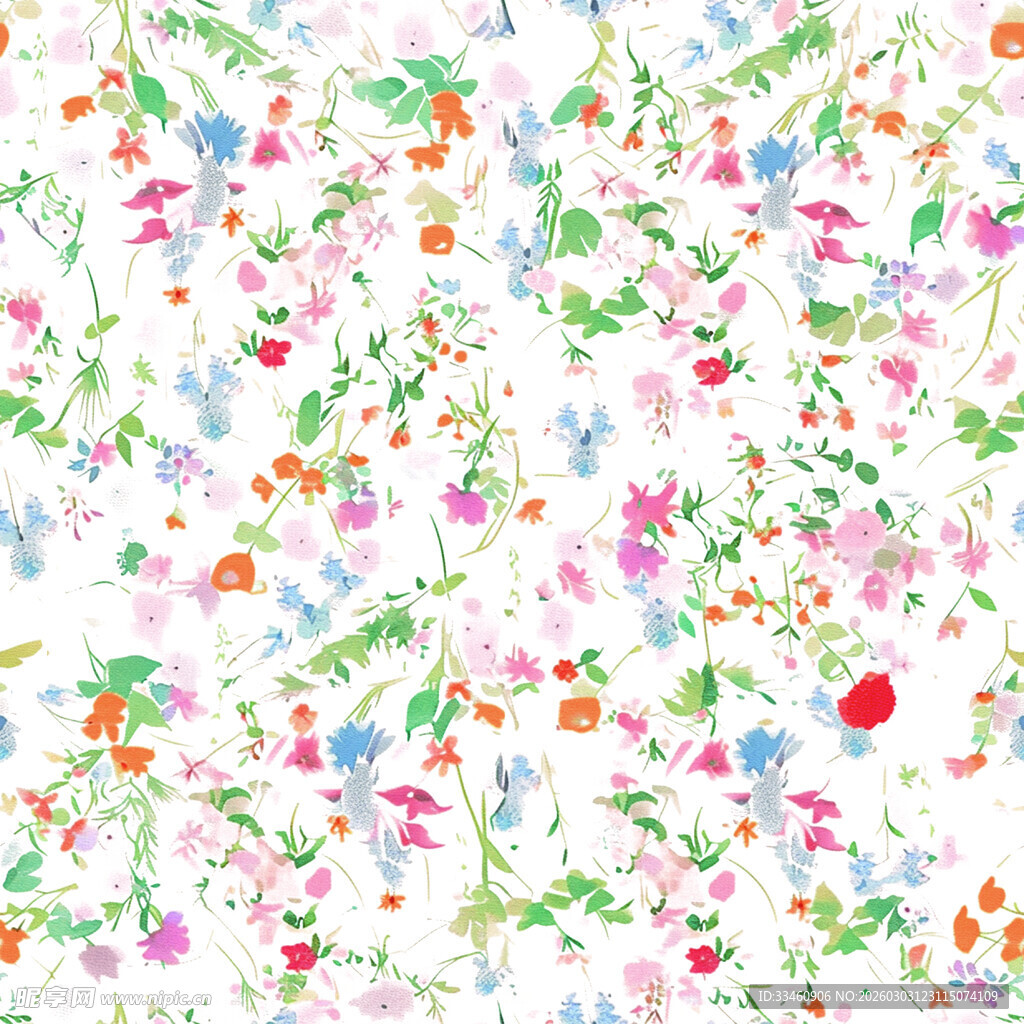 缤纷花卉图案背景