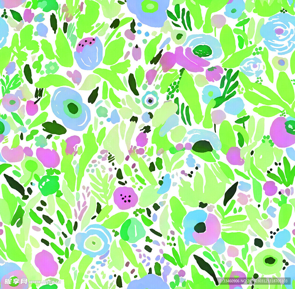 多彩花卉图案背景