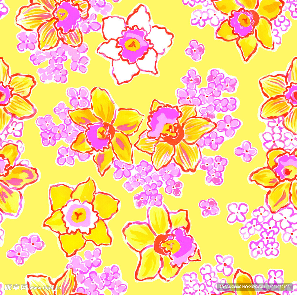 缤纷花卉图 活力满满