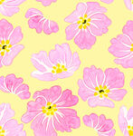 粉色花卉无缝图案背景