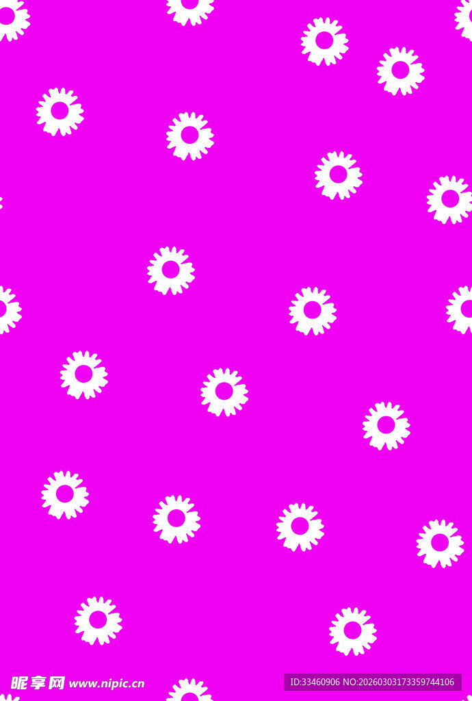 粉色背景小雏菊图案