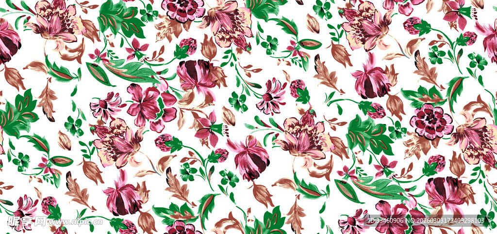 花卉图案背景纹理