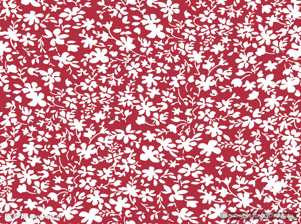 红色雪花纹理背景图案
