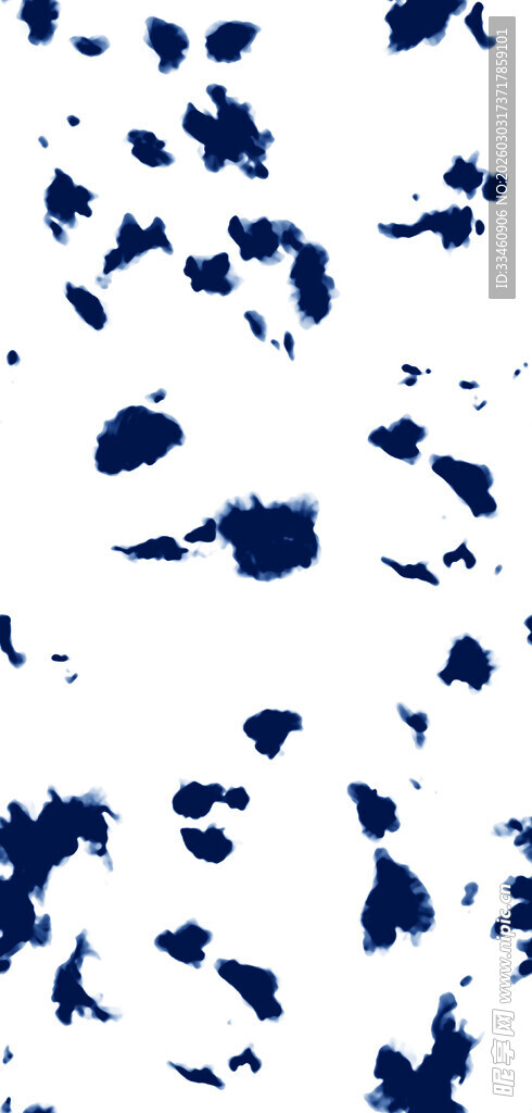 蓝白抽象斑点图案