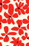 红色花卉图案背景