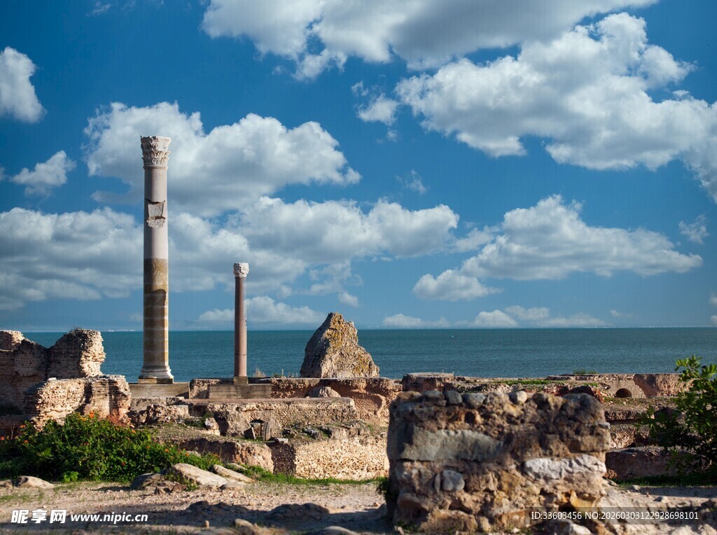 古老遗址的壮丽风光