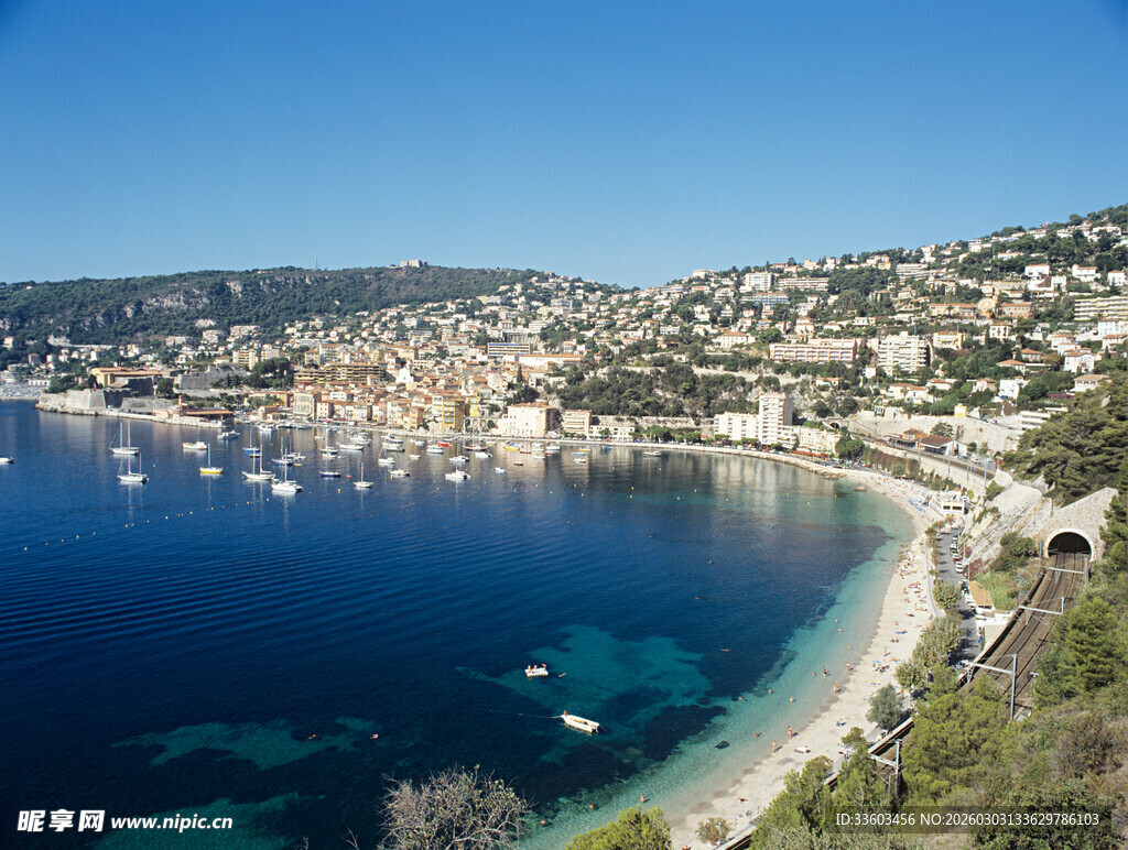 美丽海滨风光俯瞰景色