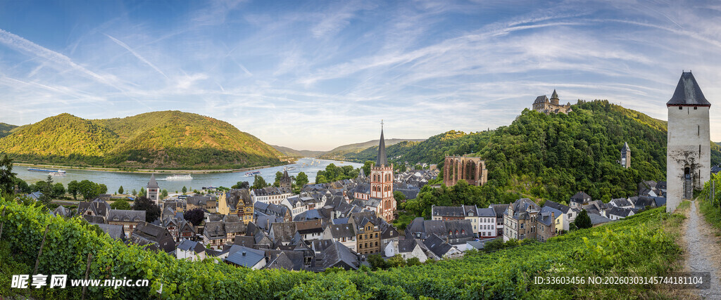 美丽小镇全景风光