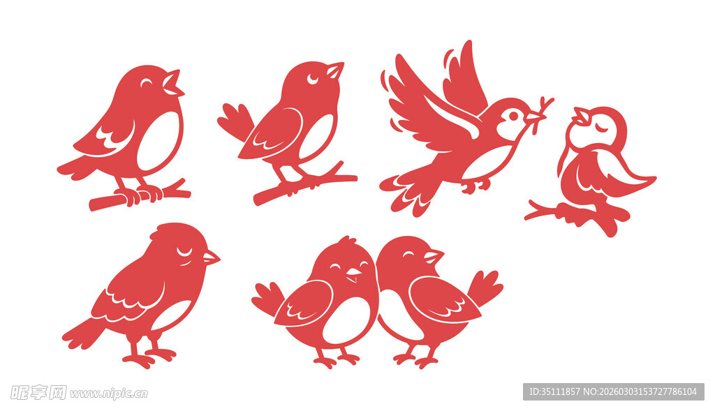 可爱小鸟图案