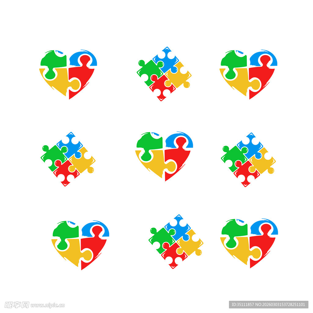 爱心拼图