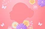 花卉女性背景