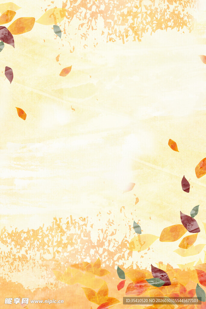 秋日落叶背景图