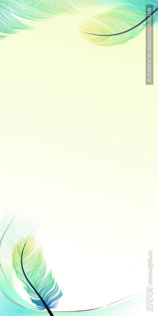 梦幻飘逸羽毛背景图