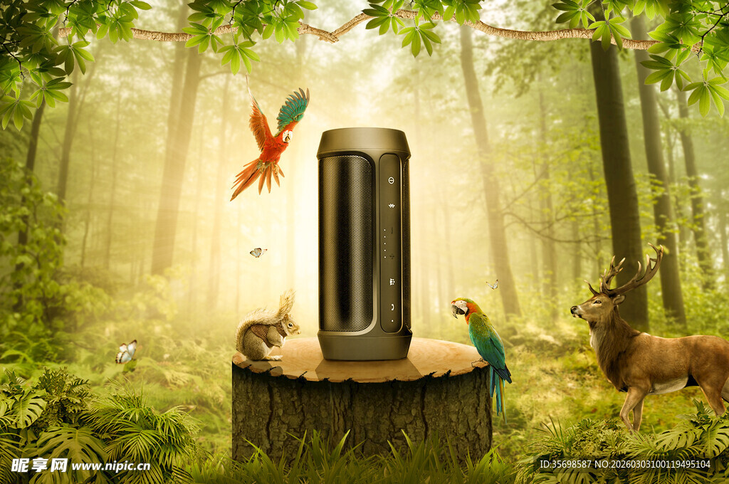 森林中的音响