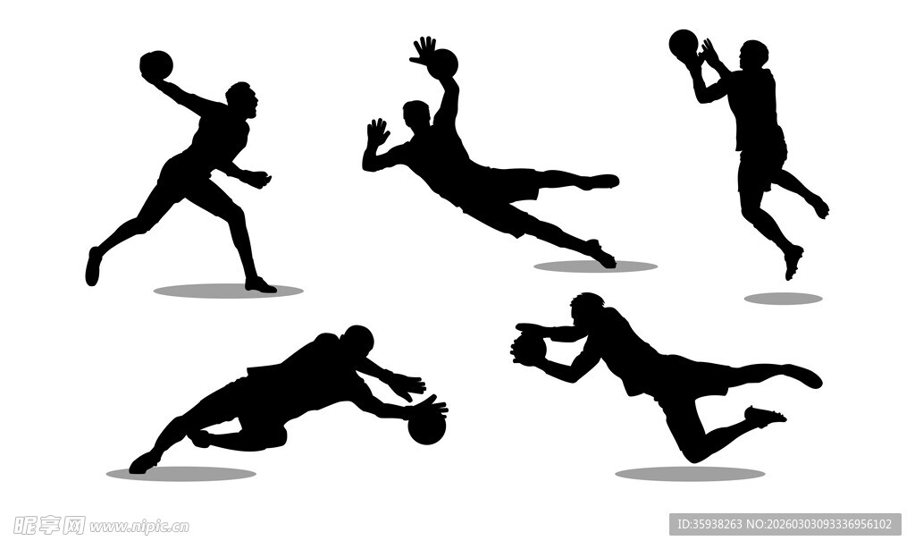 足球运动员剪影