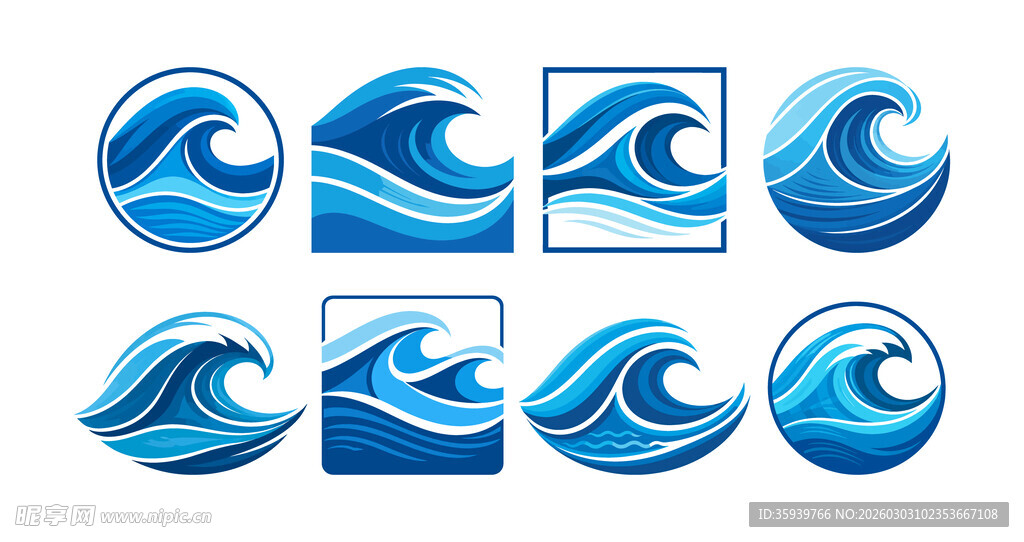 蓝色海浪图标