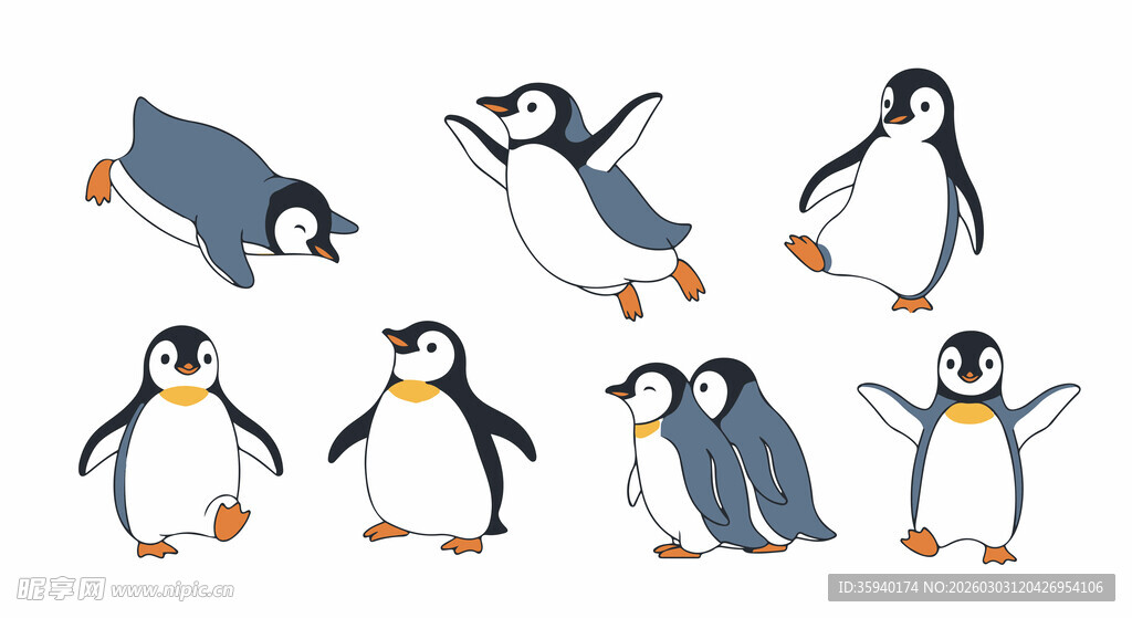 卡通企鹅