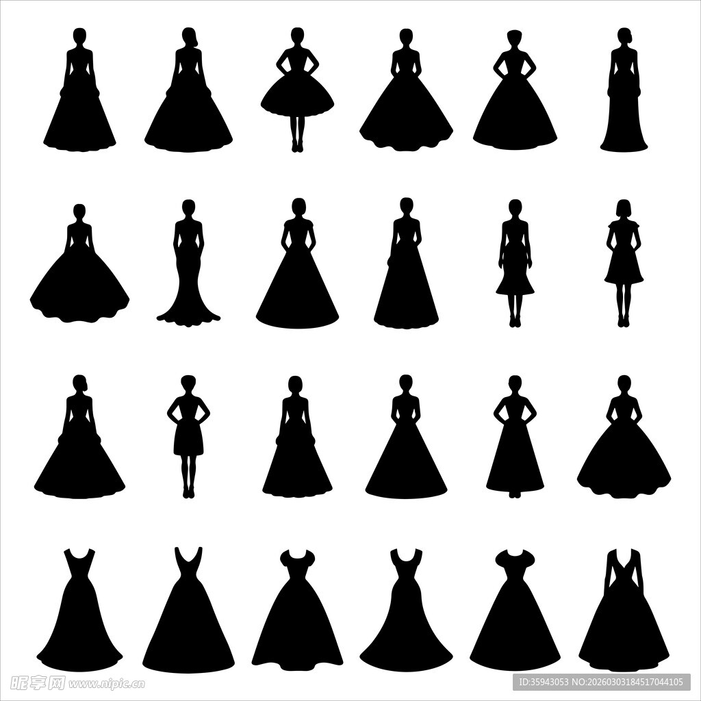 礼服剪影