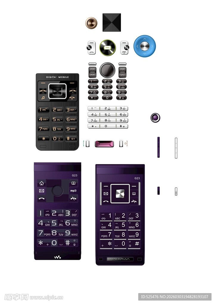 手机拆解配件展示