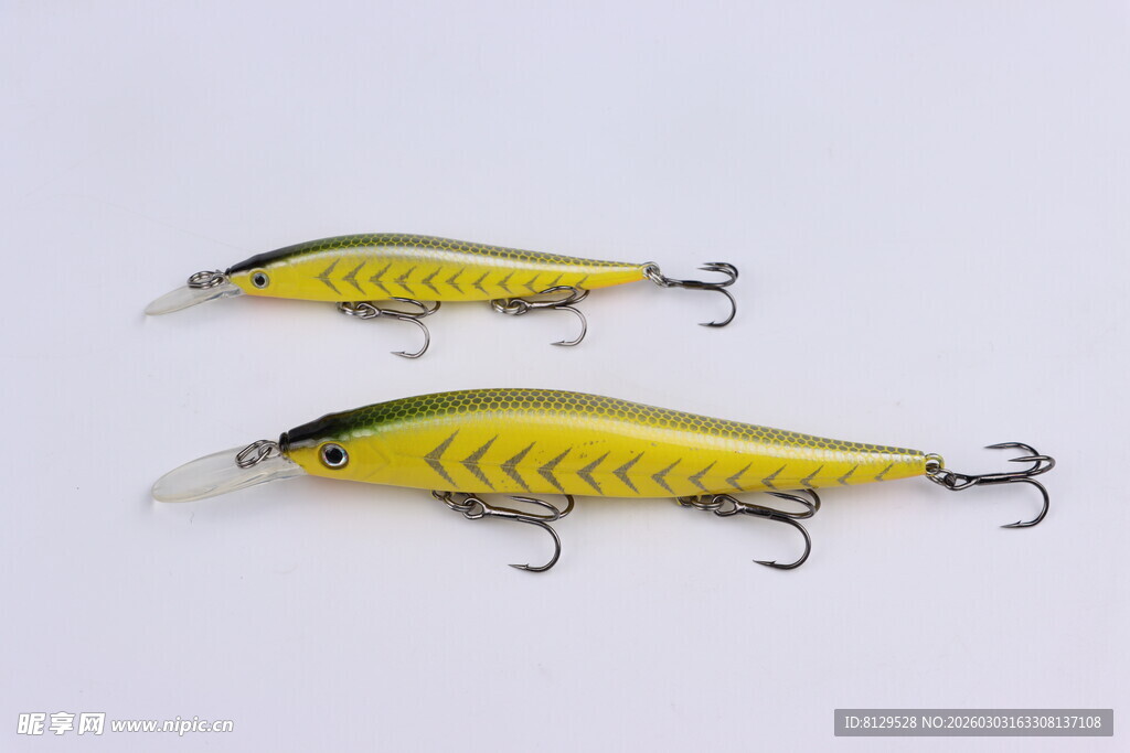 黄色仿真路亚饵