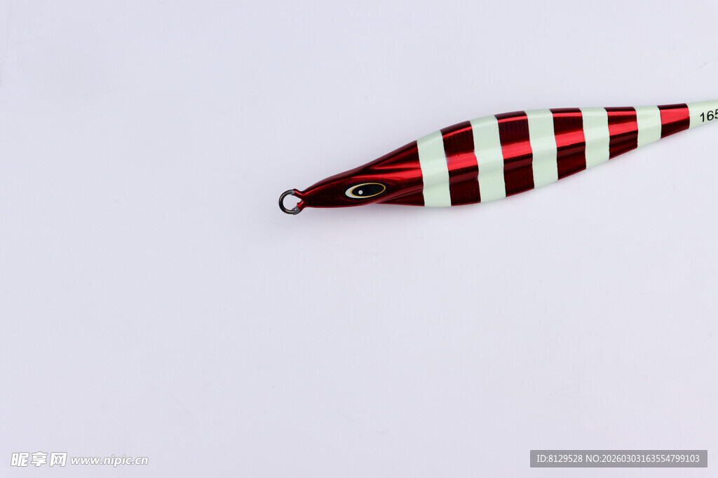 红白条纹金属路亚饵