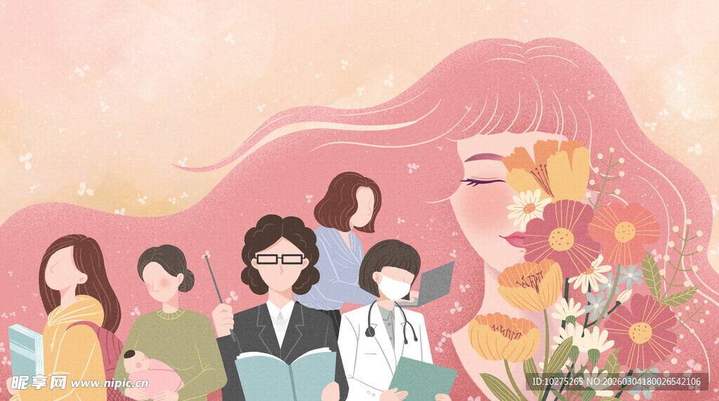 妇女节母亲节感恩妇女海报