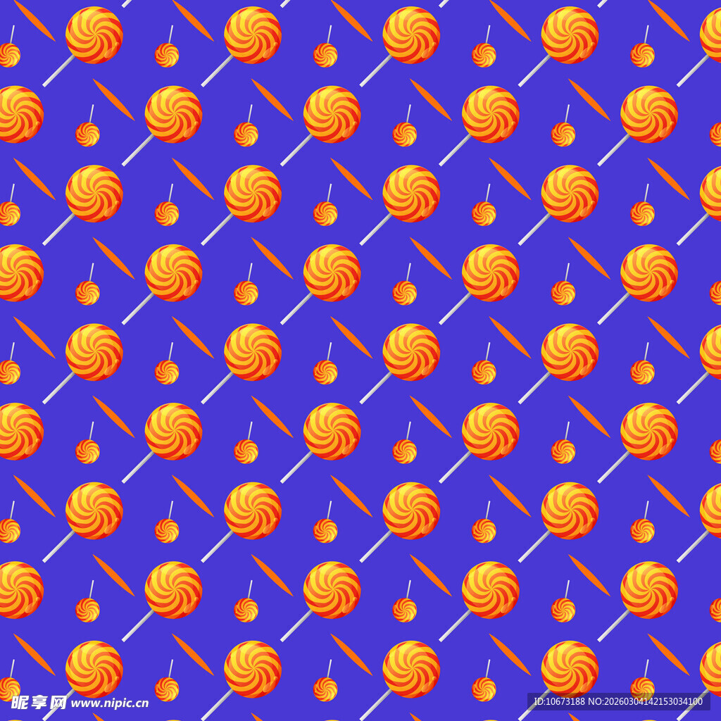 紫色背景橙色球图案设计