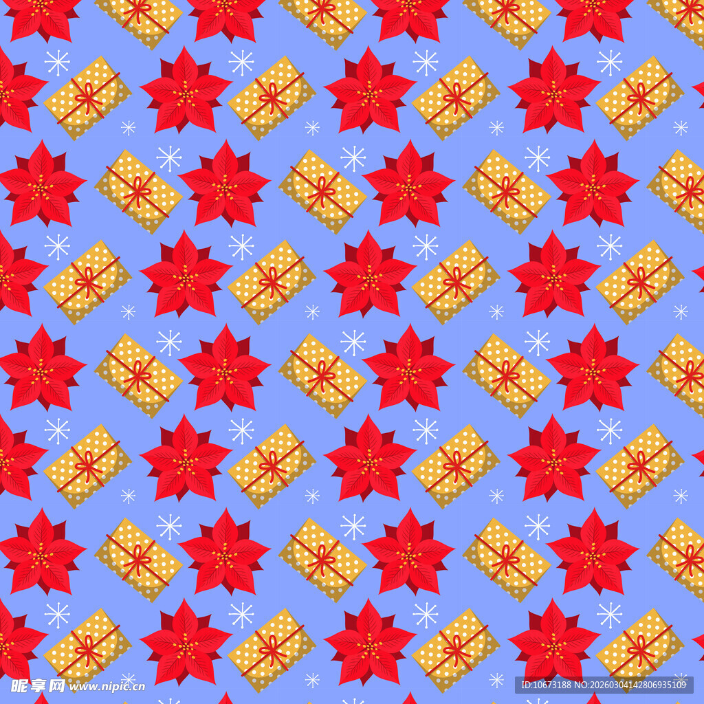 节日礼物枫叶图案背景