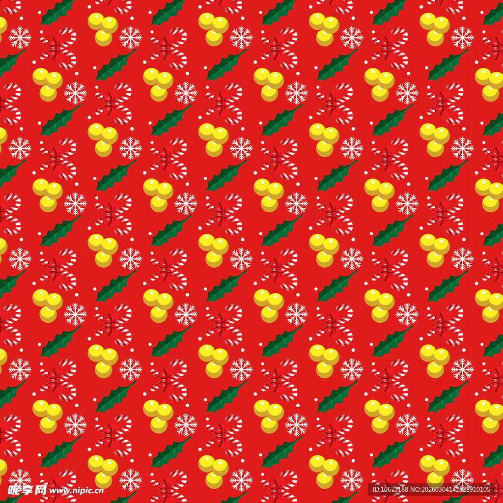 圣诞主题红色花纹图案