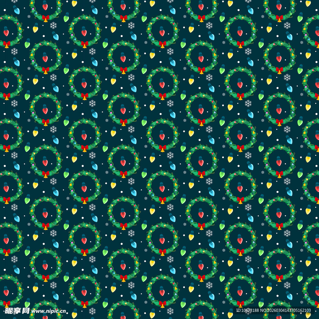 绿色环形图案无缝背景图