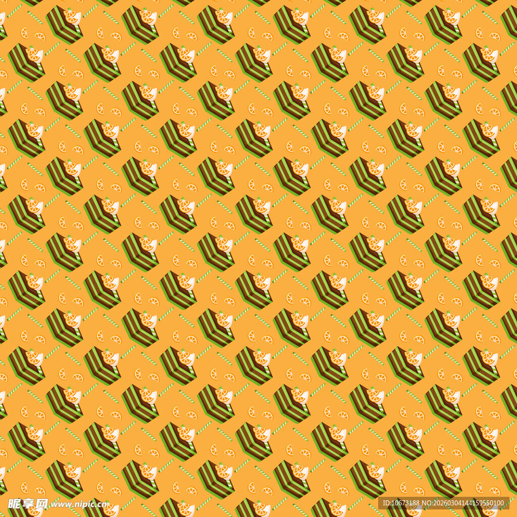 黄色背景牛油果图案纹理