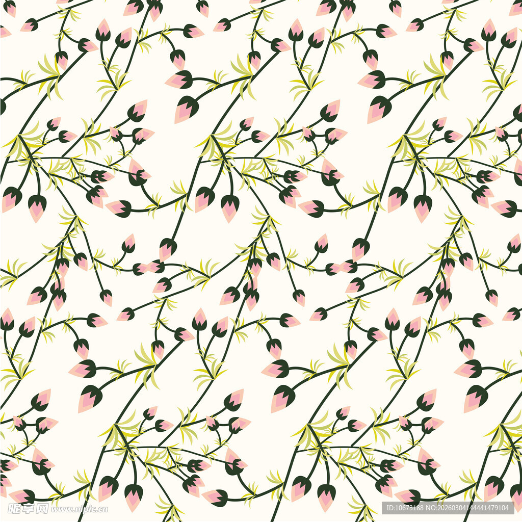 花卉图案背景纹理设计