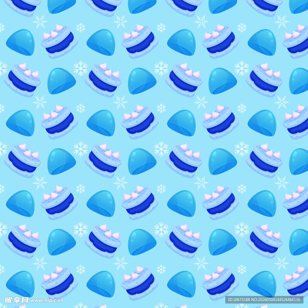 蓝色贝壳图案背景纹理