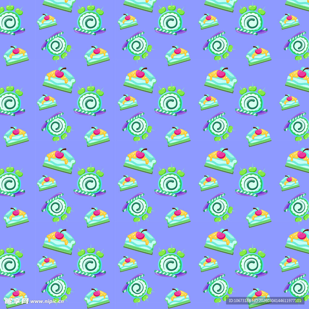 紫色背景卡通蜗牛图案