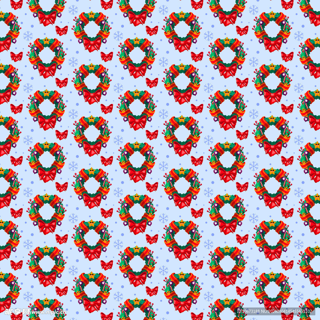 圣诞花环图案背景纹理