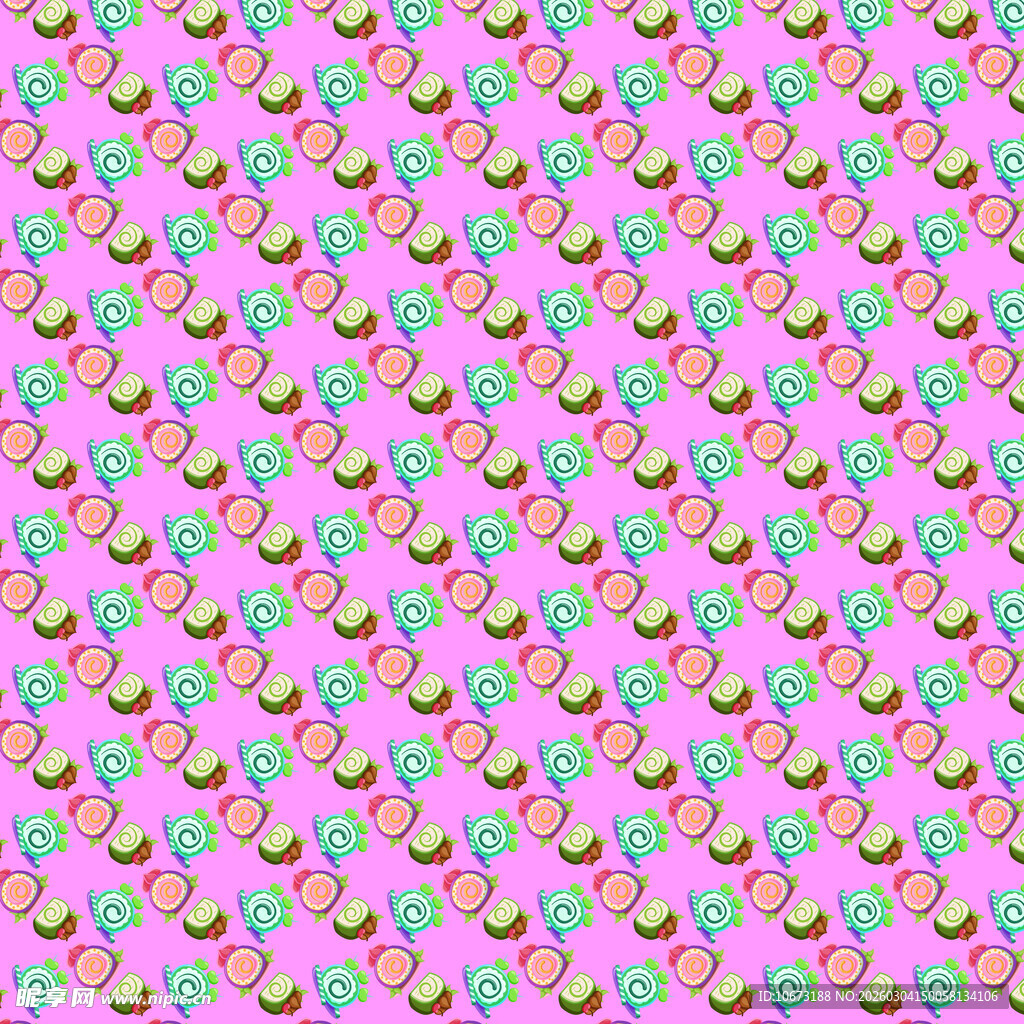 粉色桃子图案无缝背景