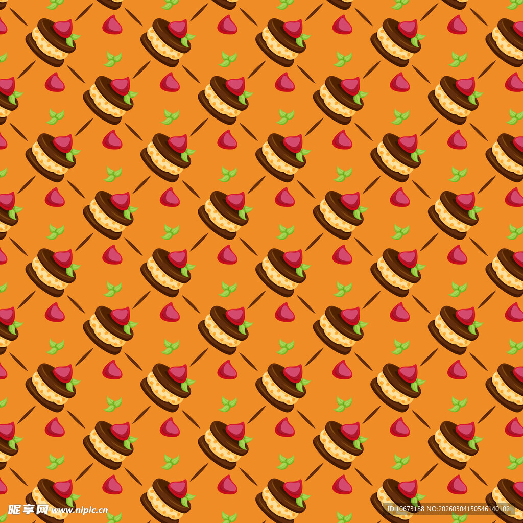 橙色背景的汉堡图案