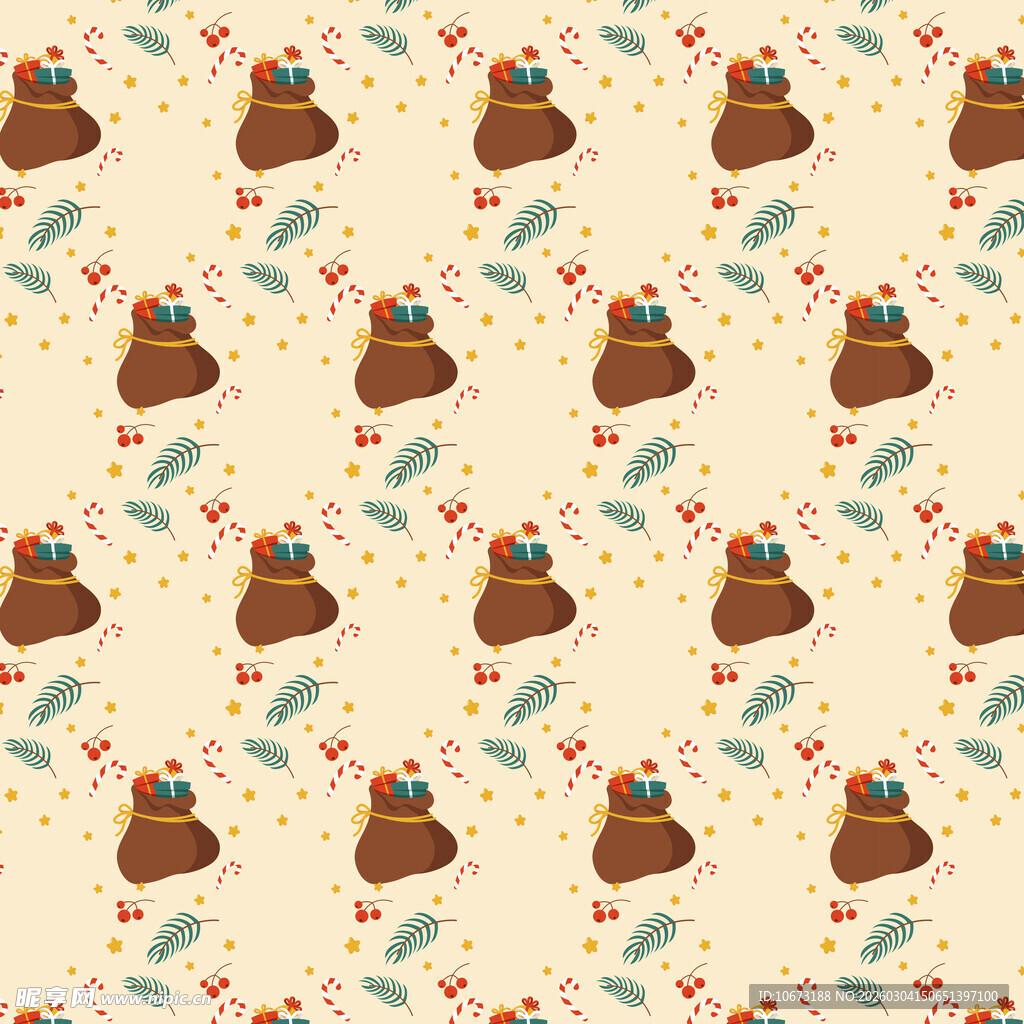 圣诞主题饼干图案背景