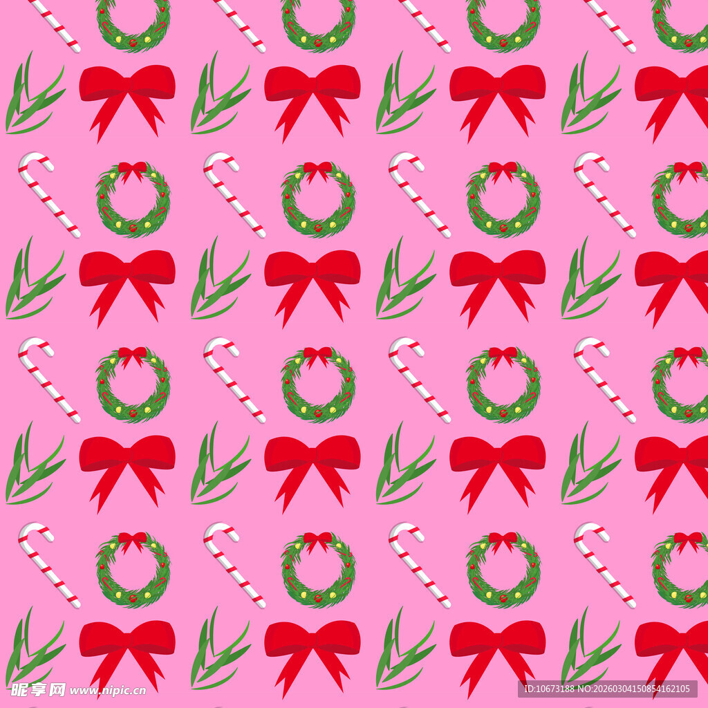 粉色圣诞装饰图案背景