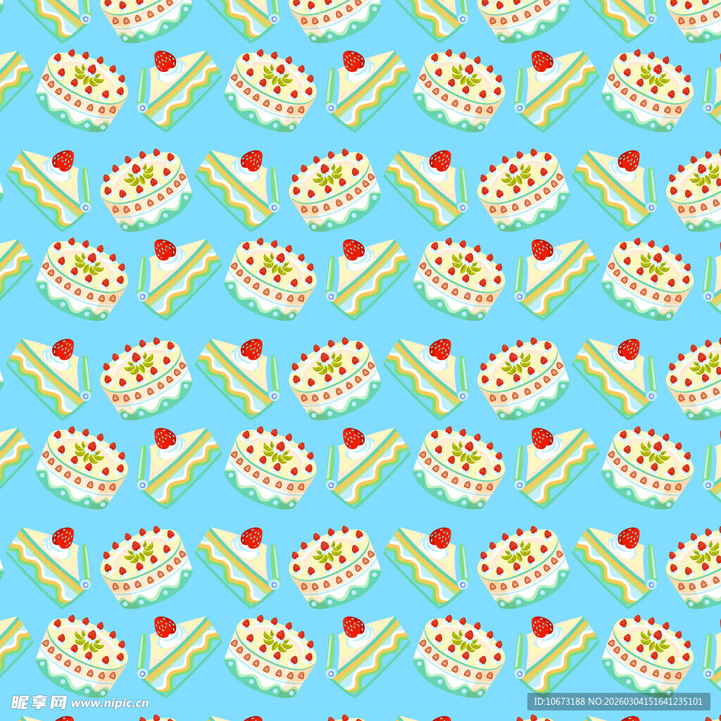 蓝色背景的食物图案纹理