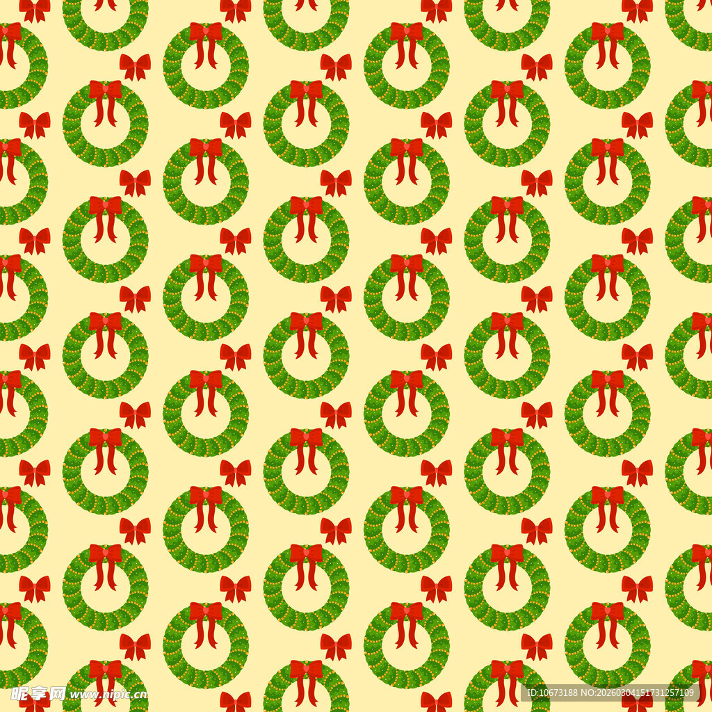 圣诞花环图案背景纹理