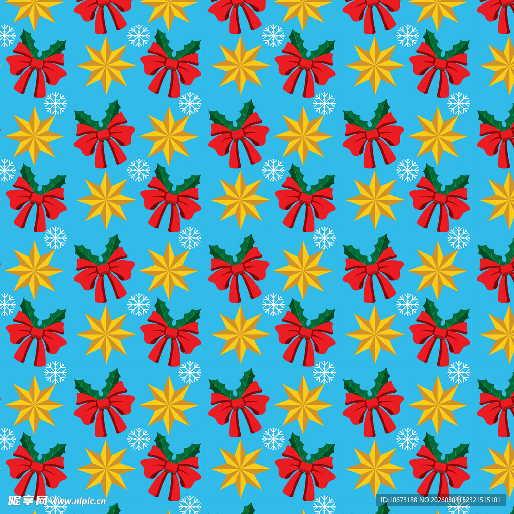 圣诞蝴蝶结花卉图案背景