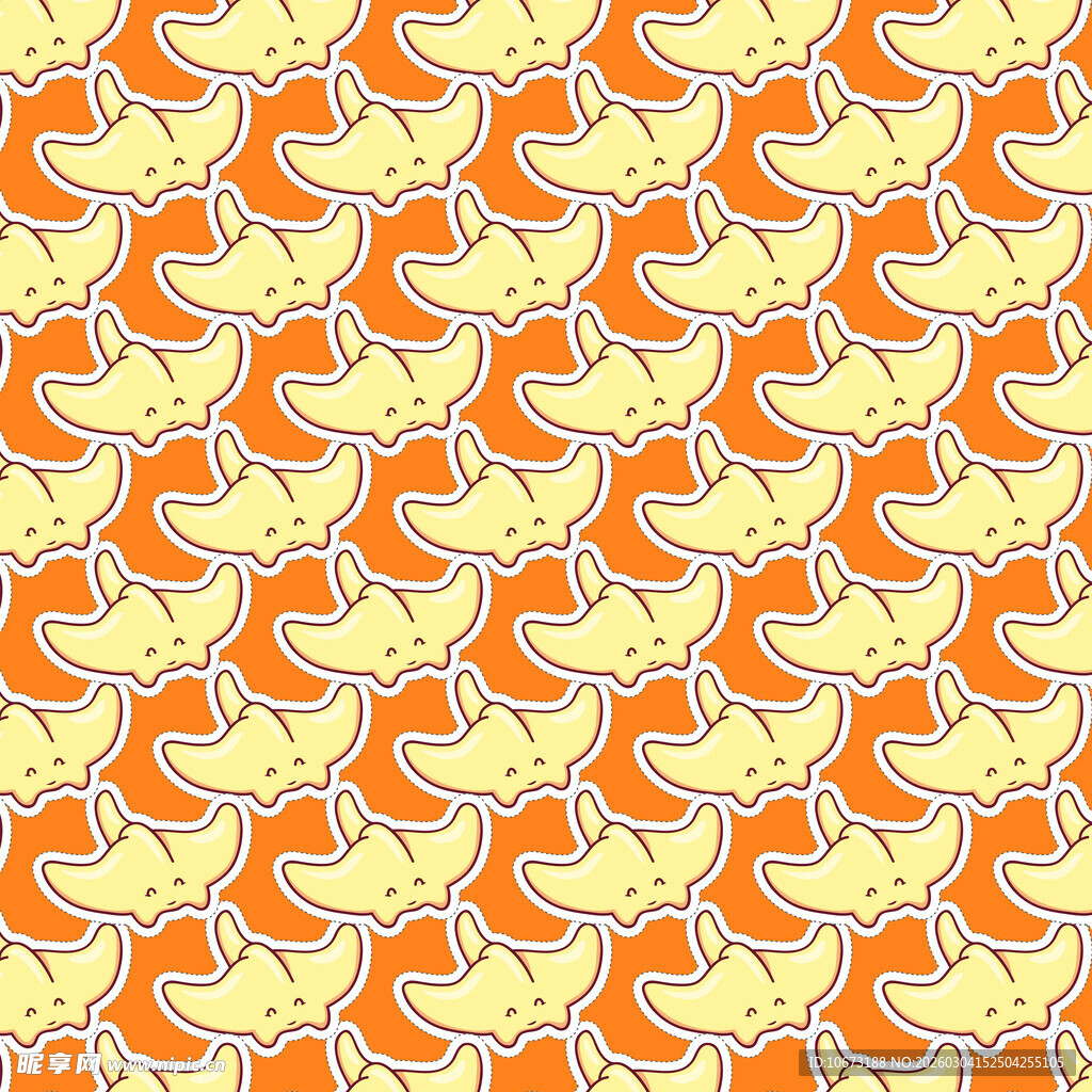 橙黄相间几何图案纹理