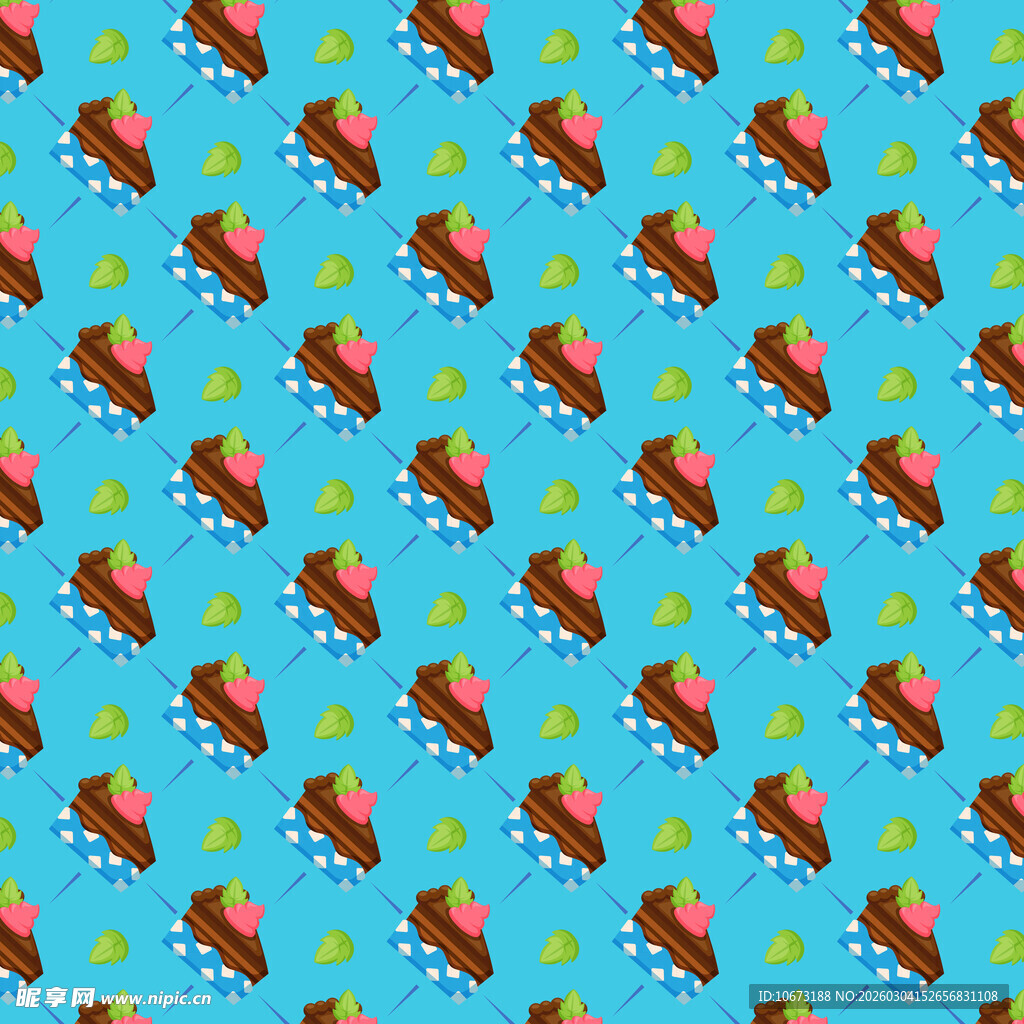 蓝色背景的多彩图案