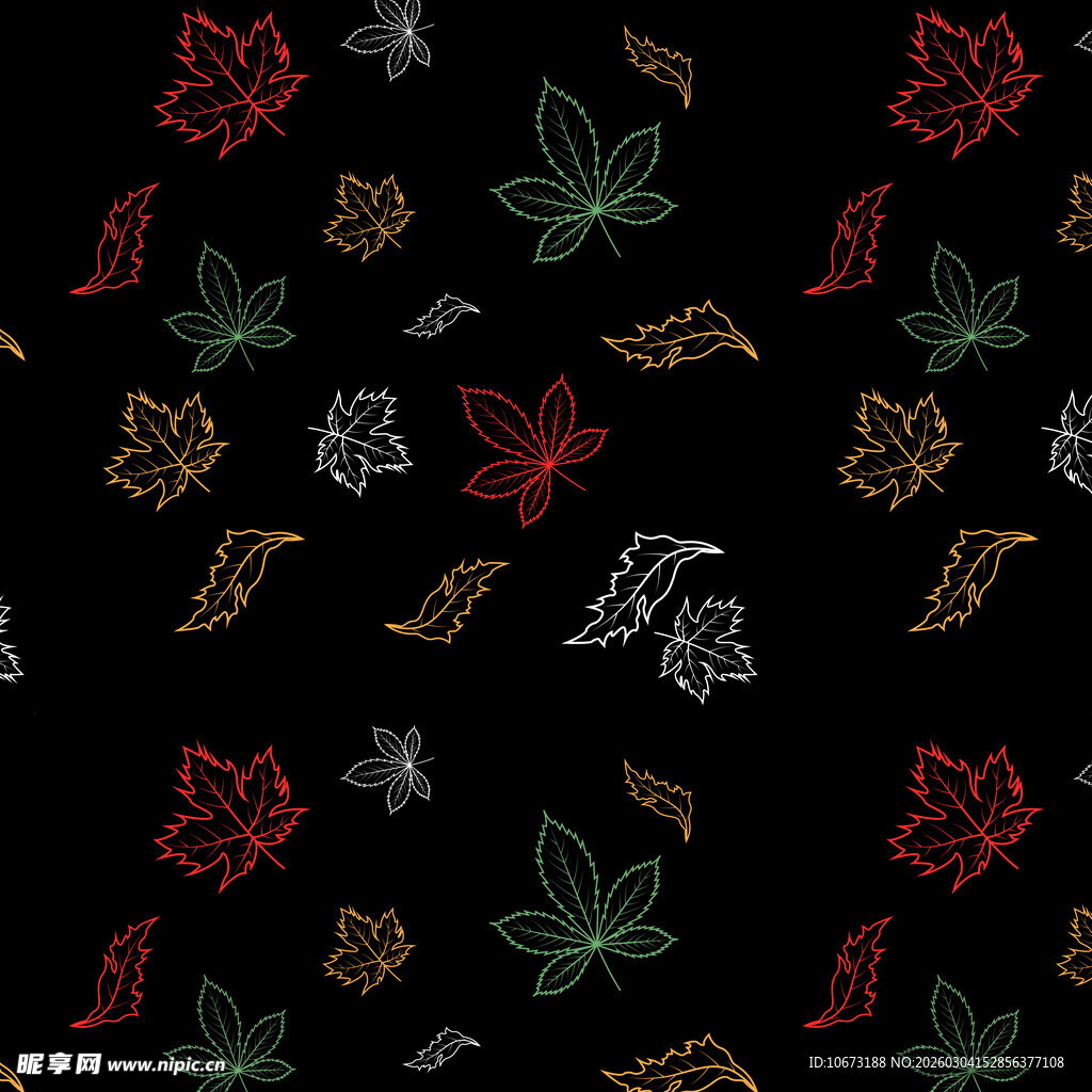 黑色底多彩蝴蝶图案纹理