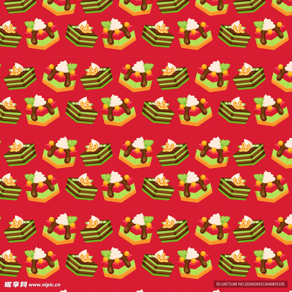 红色背景糖果图案纹理